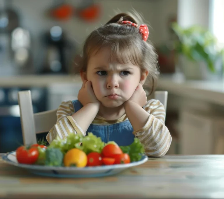 child wanting bbq but got vegs.webp
